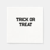 Trick oder. Leckerei Halloween schwarz schlicht Mi Serviette (Vorderseite)