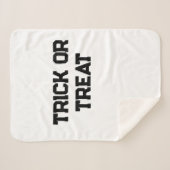 Trick oder. Leckerei Halloween schwarz schlicht Mi Sherpadecke (Vorderseite (Horizontal))