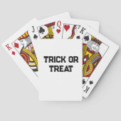 Trick oder. Leckerei Halloween schwarz schlicht Mi Spielkarten (Rückseite)