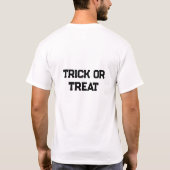 Trick oder. Leckerei Halloween schwarz schlicht Mi T-Shirt (Rückseite)