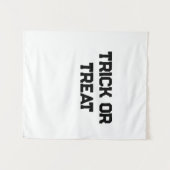 Trick oder. Leckerei Halloween schwarz schlicht Mi Wandteppich (Vorderseite (Horizontal))