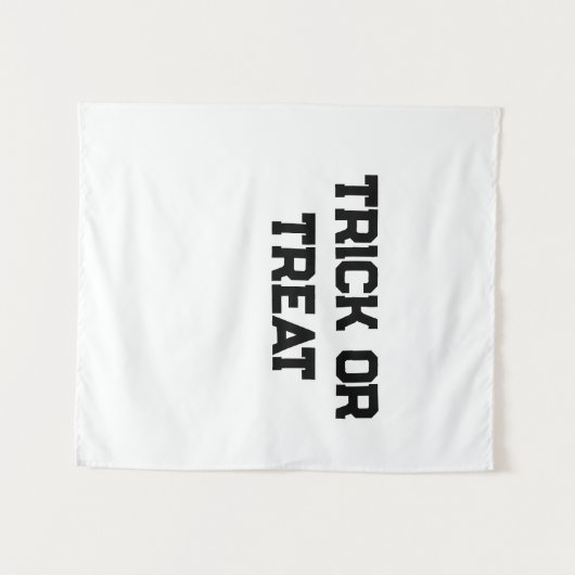 Trick oder. Leckerei Halloween schwarz schlicht Mi Wandteppich (Vorderseite (Horizontal))