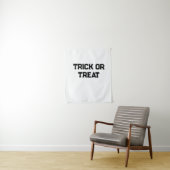 Trick oder. Leckerei Halloween schwarz schlicht Mi Wandteppich (Beispiel)