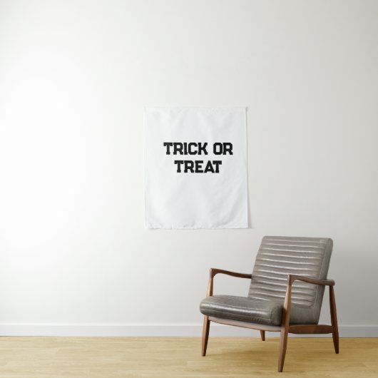 Trick oder. Leckerei Halloween schwarz schlicht Mi Wandteppich (Beispiel)