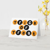Trick-oder Leckerei-Halloween-Spaß Karte (Gelbe Blume)
