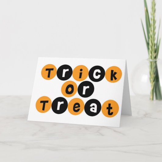 Trick-oder Leckerei-Halloween-Spaß Karte (Vorderseite)