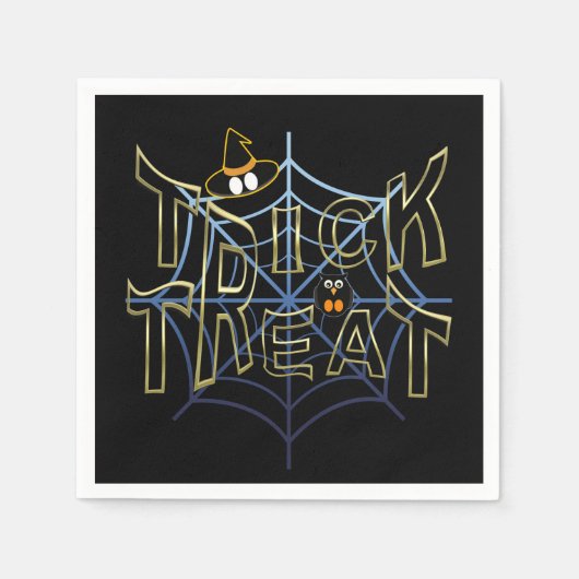 Trick-oder-Leckerei-Haloween Serviette (Vorderseite)