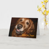 Trick-oder Leckerei-Hund Karte (Gelbe Blume)