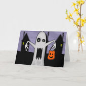 Trick oder Leckerei Karte (Gelbe Blume)