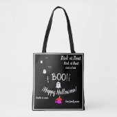 Trick oder Leckerei, Name, halloween personalisier Tasche (Vorderseite)
