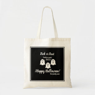 Trick oder Leckerei, Name, halloween personalisier Tragetasche