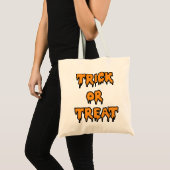 Trick oder Leckerei - Orange Tragetasche (Vorderseite (Produkt))