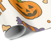 Trick-oder-Leckerei-Pup-Halloween Geschenkpapier (Rolleneckpunkt)