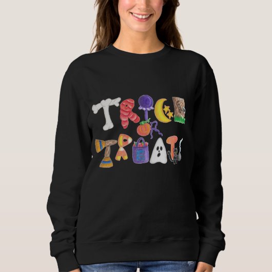 Trick-oder Leckerei-Shirt Sweatshirt (Vorderseite)