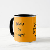 Trick-oder Leckerei-Spinne Tasse (Vorderseite Links)