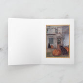 TRICK-ODER LECKEREI-SPUK HAUS-HALLOWEEN-GRUSS KARTE (Innenseite)