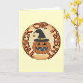 Trick oder Leckerei-T-Shirts und Geschenke Karte (Gelbe Blume)