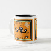 Trick-oder Leckerei-Tasse Zweifarbige Tasse (Vorderseite Links)