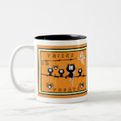 Trick-oder Leckerei-Tasse Zweifarbige Tasse (Links)