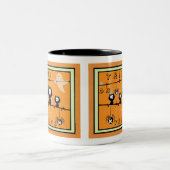 Trick-oder Leckerei-Tasse Zweifarbige Tasse (Mittel)