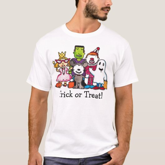 Trick oder Leckerei w/Skull im Hut T-Shirt (Vorderseite)