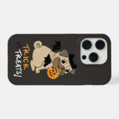 Trick oder Leckereien Mops Kostüm iPhone Hülle (Rückseite (Horizontal))