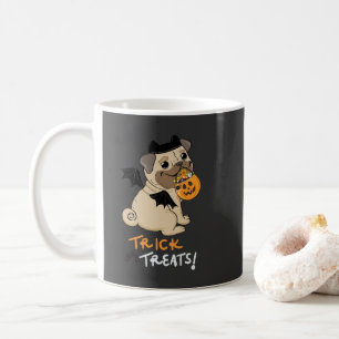 Trick oder Leckereien Mops Kostüm Kaffeetasse