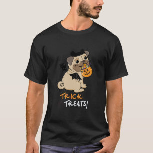 Trick oder Leckereien Mops Kostüm T-Shirt