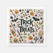 Trick oder Leckereien Serviette (Vorderseite)
