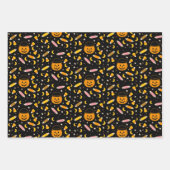 Trick oder Leckereien Spooky Season Retro Hallowee Geschenkpapier Set (Vorderseite)