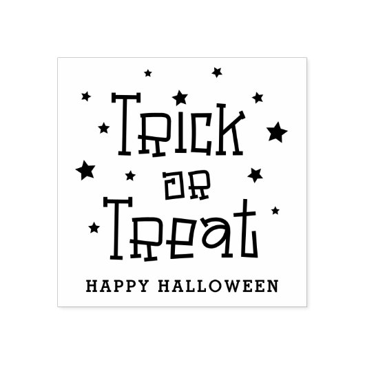 Trick oder Leckereien Sterne Happy Halloween Gummistempel (Prägung)