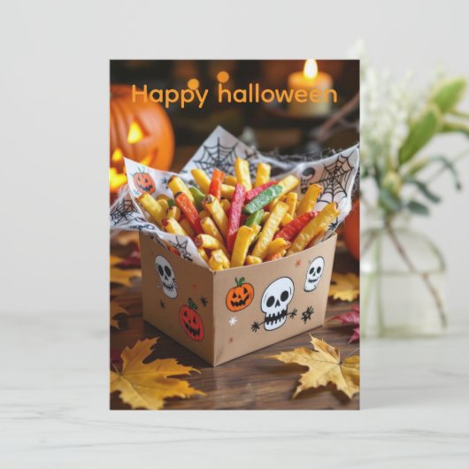 Trick- oder Leckereinladung Einladung (Stehend Vorderseite)