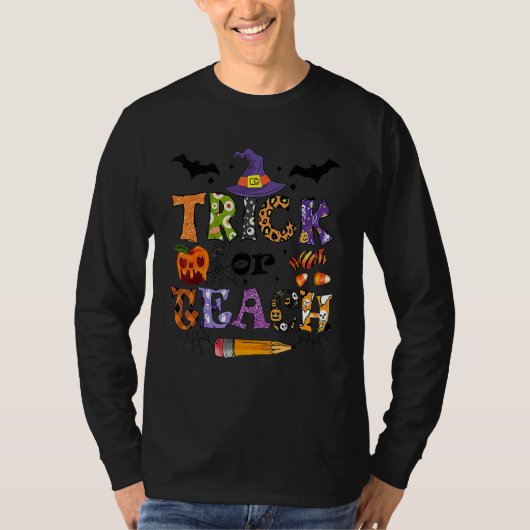 Trick oder Lehre Lehrer Halloween-Kostüm 1 T-Shirt (Vorderseite)