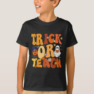Trick oder lehren Boo Halloween Kostüme Lehrer Män T-Shirt