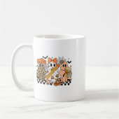 Trick oder lehren Ghost Lehrer Halloween Retro Che Kaffeetasse (Links)