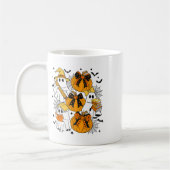 Trick oder lehren Ghost Lehrer Halloween Retro Flo Kaffeetasse (Links)