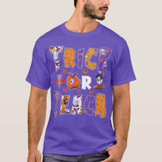 Trick oder lehren Halloween Lehrer Beängstigende P T-Shirt