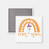 Trick oder lehren Halloween Lehrer Regenbogengeist Magnet (Vorderseite/Rückseite)