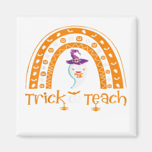 Trick oder lehren Halloween Lehrer Regenbogengeist Magnet