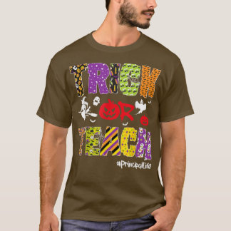 Trick oder lehren Hauptleben Halloween Pumpkin Sk T-Shirt