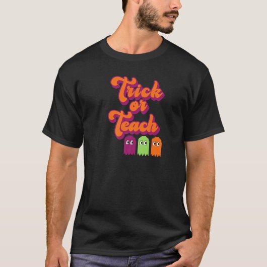 Trick oder lehren Lehrer Halloween Kleidung Spooky T-Shirt (Vorderseite)