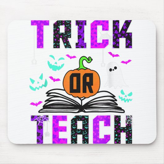 Trick oder lehren lustige Lehrerin Halloween Kostü Mousepad (Vorne)