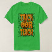 Trick oder lehren Mathematiklehrer Halloween Pumpk T-Shirt (Design vorne)