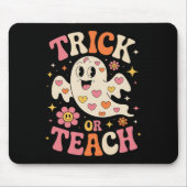 Trick oder lehren Niedlich Ghost Lehrer Halloween Mousepad (Vorne)