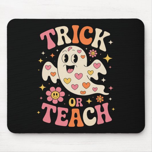 Trick oder lehren Niedlich Ghost Lehrer Halloween Mousepad (Vorne)