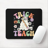 Trick oder lehren Niedlich Teacher Halloween Retro Mousepad (Mit Mouse)