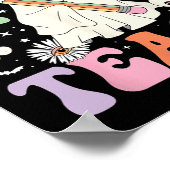 Trick oder lehren Niedlich Teacher Halloween Retro Poster (Ecke)