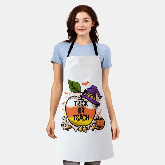 Trick oder lehren Niedliche Halloween-Lehrer Kostü Schürze (Getragen)