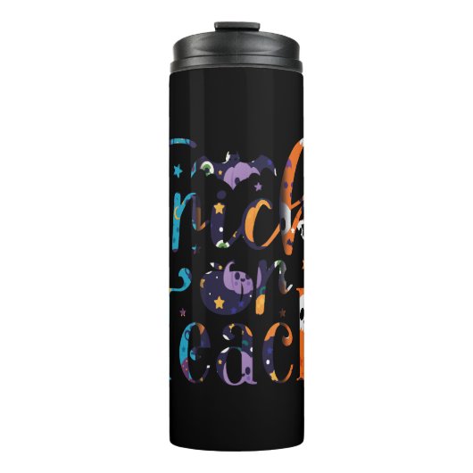 Trick oder lehren Niedlichen Halloween Lehrerinnen Thermosbecher (Vorderseite)