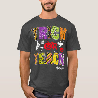 Trick oder lehren Para Leben Halloween Pumpkin Ske T-Shirt